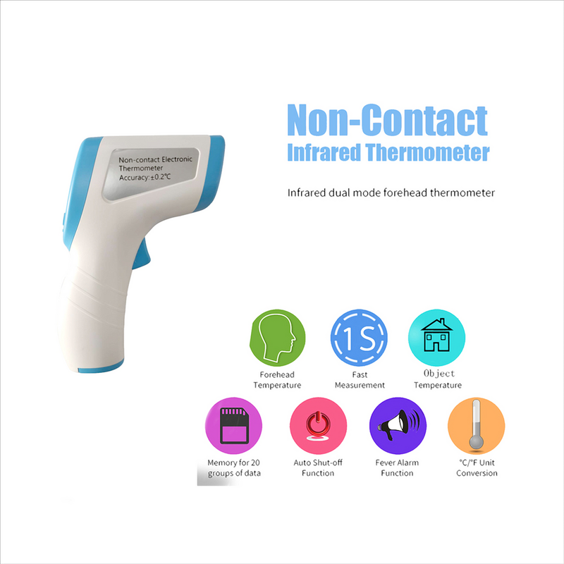 The infrared thermometer is non contact and is super easy use, it is simply point and click. the infrared beam will detect the temperature quickly and accurately. 
