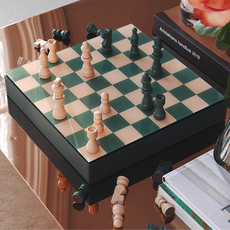 Your new favourite Chess set reinvented to look equally good played or displayed.