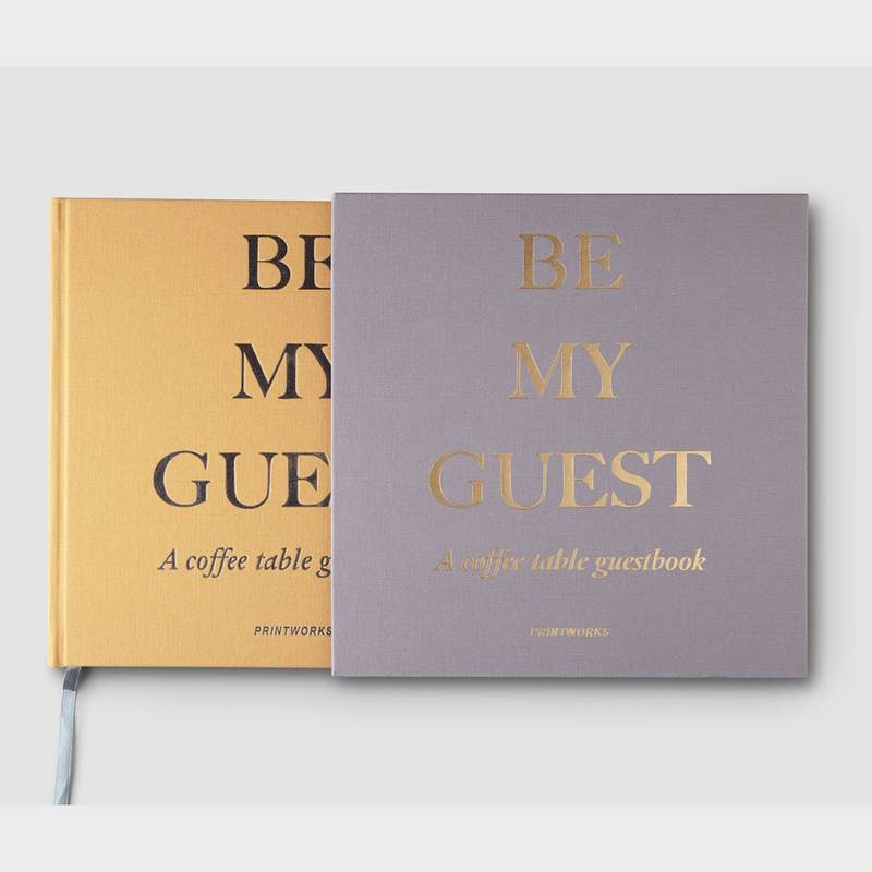printworks Guest Book (Beige/Yellow) Must have coffee table book Perfect gift for interior designer Collect memories book