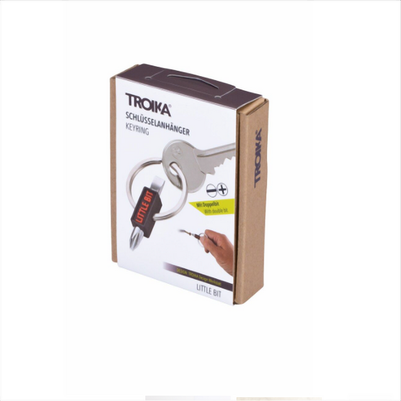 Troika Little Bit Keyring Every day carry item Multi-tool keyring Great gift for everyone Keyring with double bit