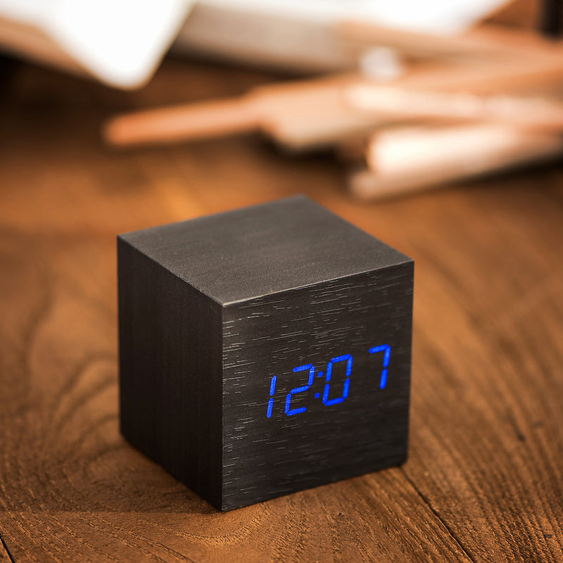 Wood Cube Alarm Clock - B Cool 2