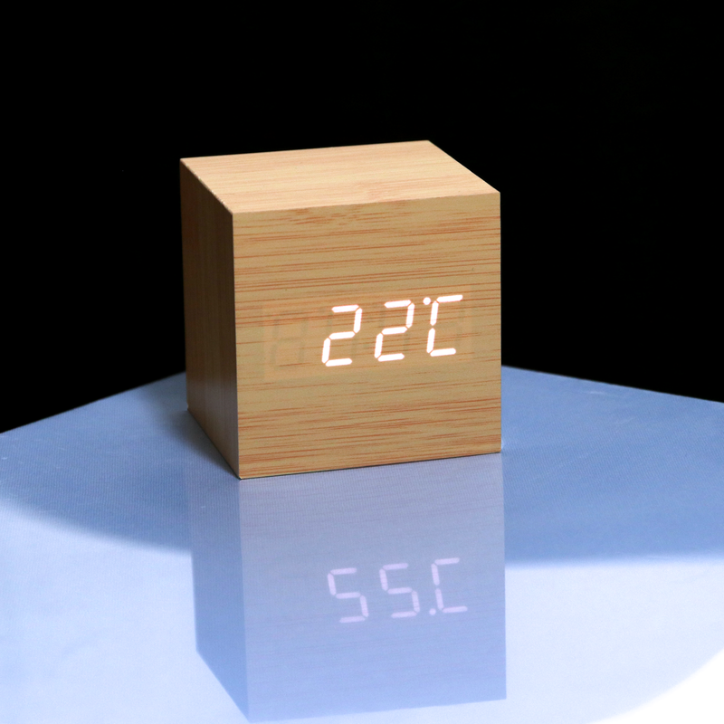 Wood Cubee Alarm Clock - B Cool 2