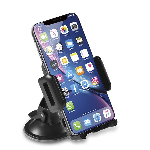 The 360° Windshield Phone Car Mount from Dausen can be used with all iPhones and all smartphones, perfect for navigation uses on the phone maps.