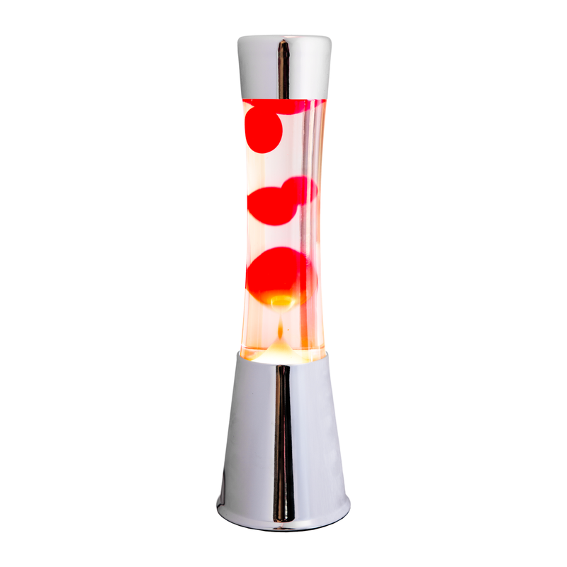 Fisura Chrome Base Lava Lamp Retro lava lamp Soothing and therapeutic lamp Great for kids room