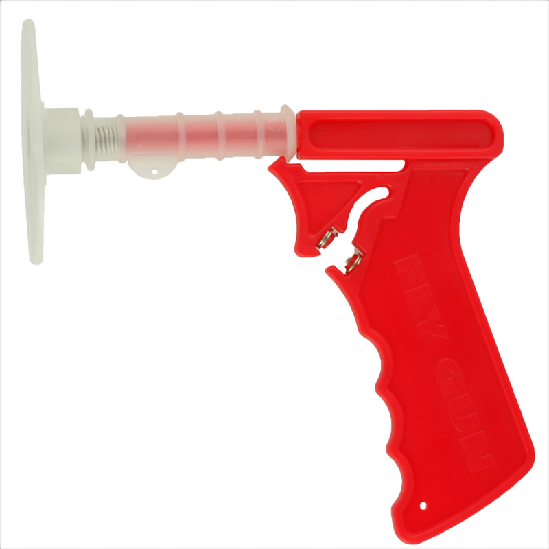 Fly Gun Really kills flies Plastic gun with swat that clicks into spring