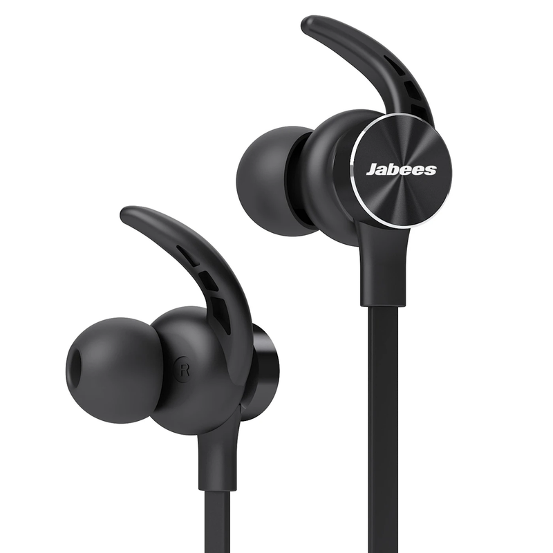 Jabees Mag Bluetooth Stereo Earphones Bluetooth V5.0 Class II Featuring the magnetic switch system that you only need to separate two earbuds to turn on and clasp them together to turn off. Comes as the Bluetooth Remote Shutter for selfie.