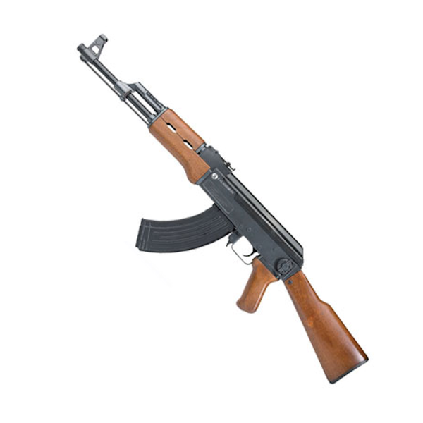 Kalashnikov AK47 Spring Powered Rifle Adjustable baxs shooting system Adjustable rear sight Velocity: 220 FPS (0.20g BB) / Range: 70-80 Feet