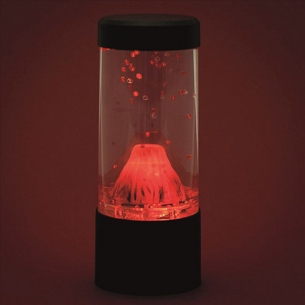 beautiful Volcano LED mood lamp soothes and calms as the lava bubbles move around the tank.
