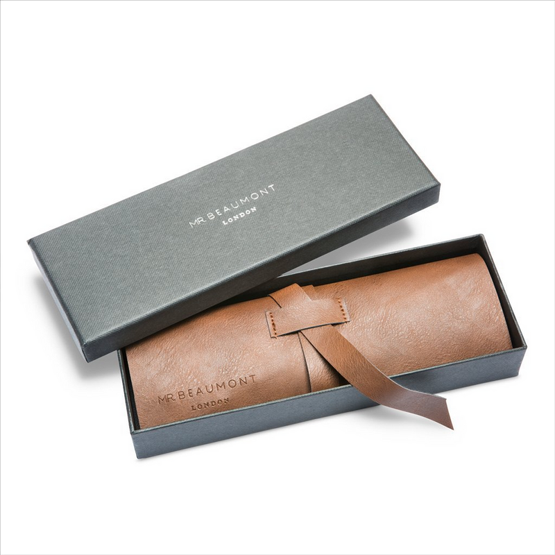 Personalised Mr Beaumont black watch  Band Material: Genuine Nappa Leather Includes trademark Mr Beaumont pouch & gift box
