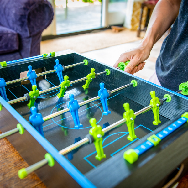 Classic table football featuring 4 aluminium rods and neon handles for smooth fast gameplay