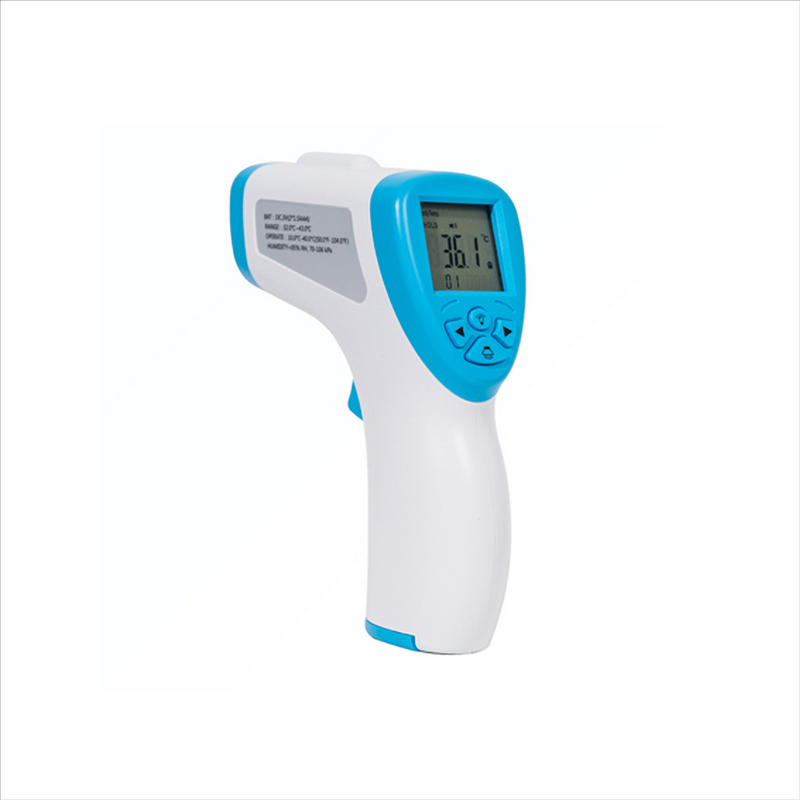 The infrared thermometer is non contact and is super easy use, it is simply point and click. the infrared beam will detect the temperature quickly and accurately. 