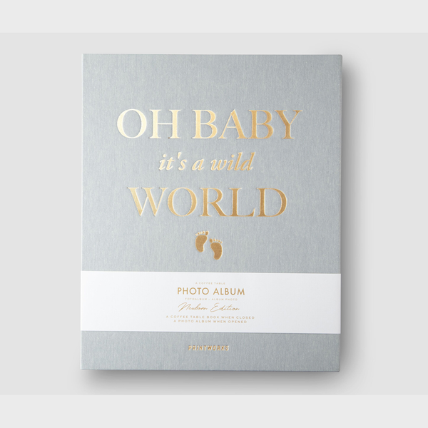 Printworks Baby Photo Album - Oh baby it’s a wild world Large photo album designed to match your interior design