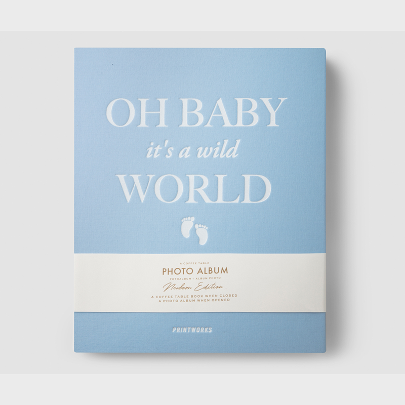 Printworks Baby Photo Album - Oh baby it’s a wild world Large photo album designed to match your interior design