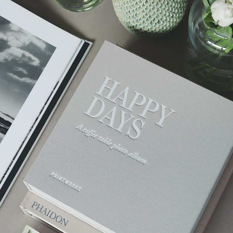 Printworks Photo Album - Happy Days A coffee table book and a photo album when opened