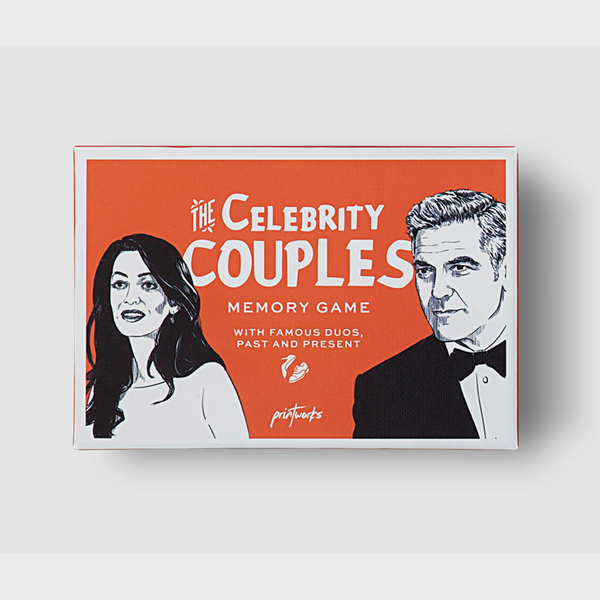 Printworks Memo Game - Celebrity Couples Test your friends and family Game with famous duos, past and present