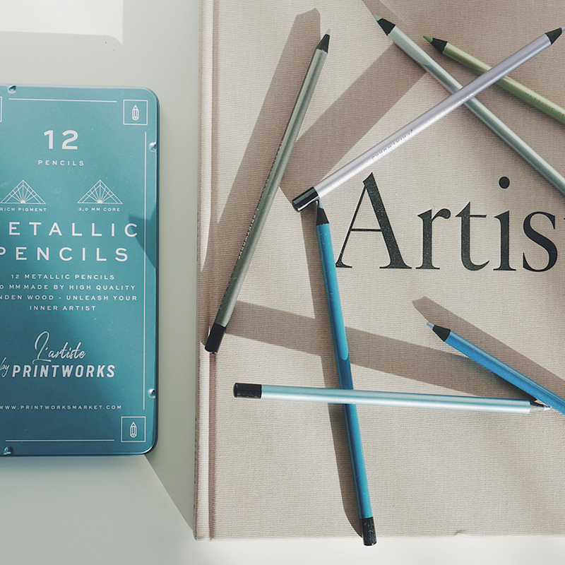 Colour pencils - Metallic (12-set)