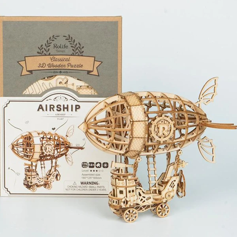 Robotime Air Ship Rolife Assembly Miniature air ship DIY Project