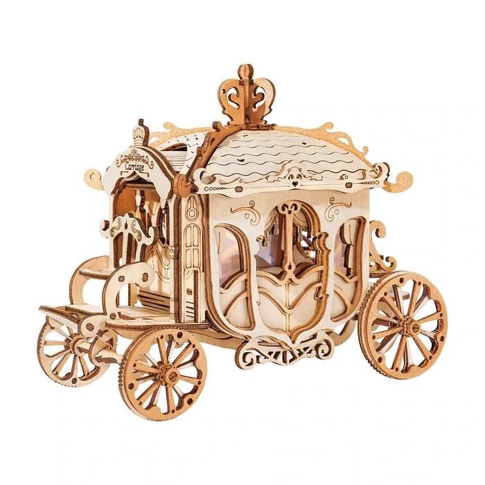 Robotime Carriage 3d wooden puzzle Art and craft modern kit