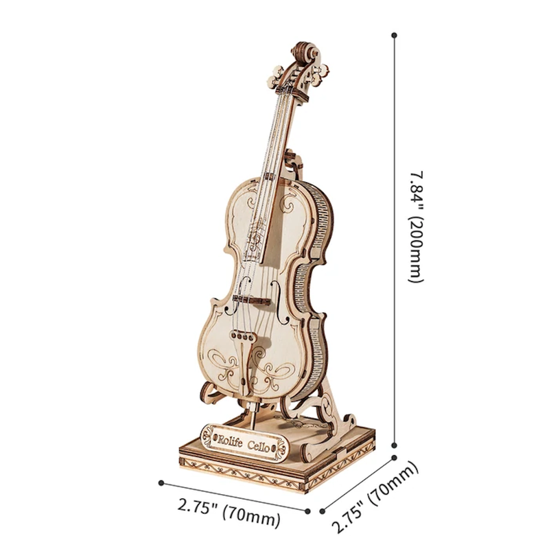 Robotime Cello 3d wooden puzzzle Modern art and craft kit