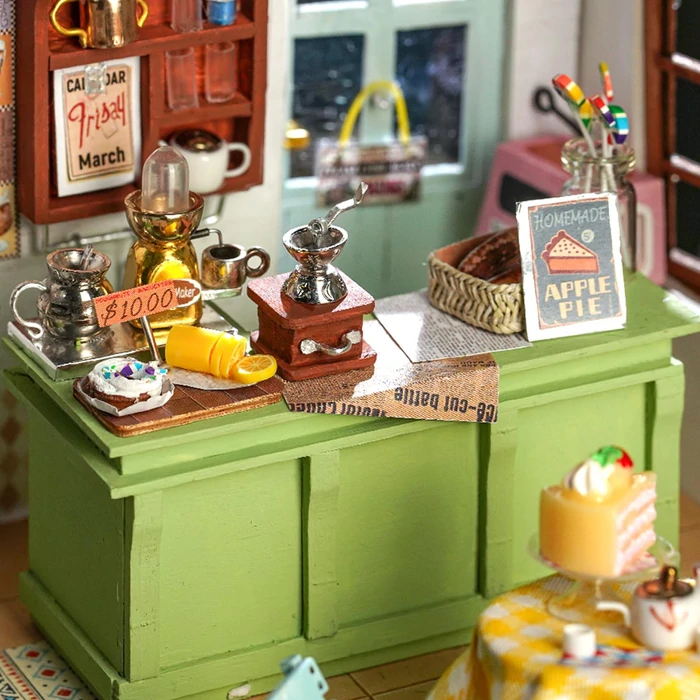 Robotime Flowery Sweets & Teas 3D wooden puzzle Miniature coffee shop