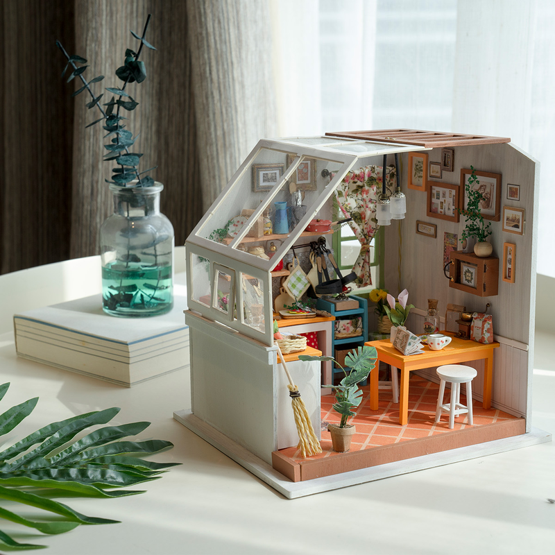Have fun with a modern 3D wood puzzle, with an amazing design the Robotime Jason's Kitchen is a Rolife DIY Kitchen Miniature With Light- Vivid details with sink, bread, pot and cabinet and other daily life accessories to build. Best birthday/holiday gift for mothers or girls or family.