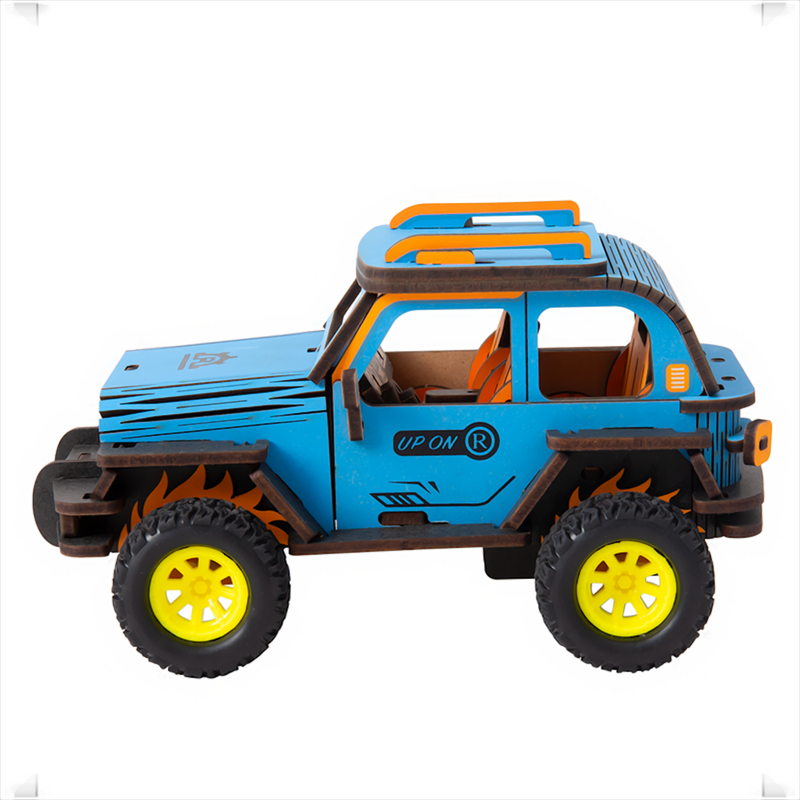 Robotime Off-Road Jeep Robud companion Amazing gift for kids Self-assembly inertia power vehicle