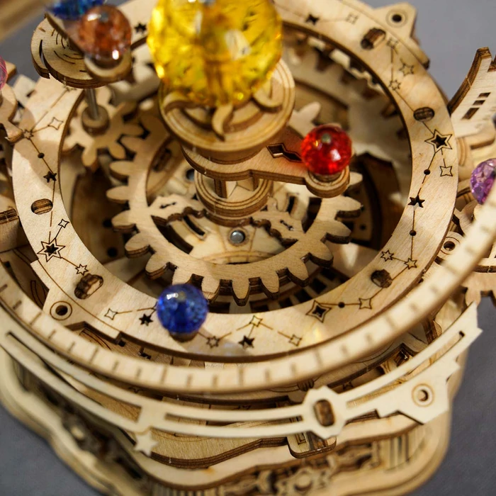 Robotime Starry Night Music Box 3D wooden puzzle Mechanical music box