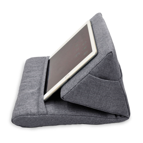 Tablet Cushion A mini cushion that works as a tablet holder Works on most surfaces Perfect for portrait or landscape orientation Supports iPads, tablets, e-readers… even books and cameras