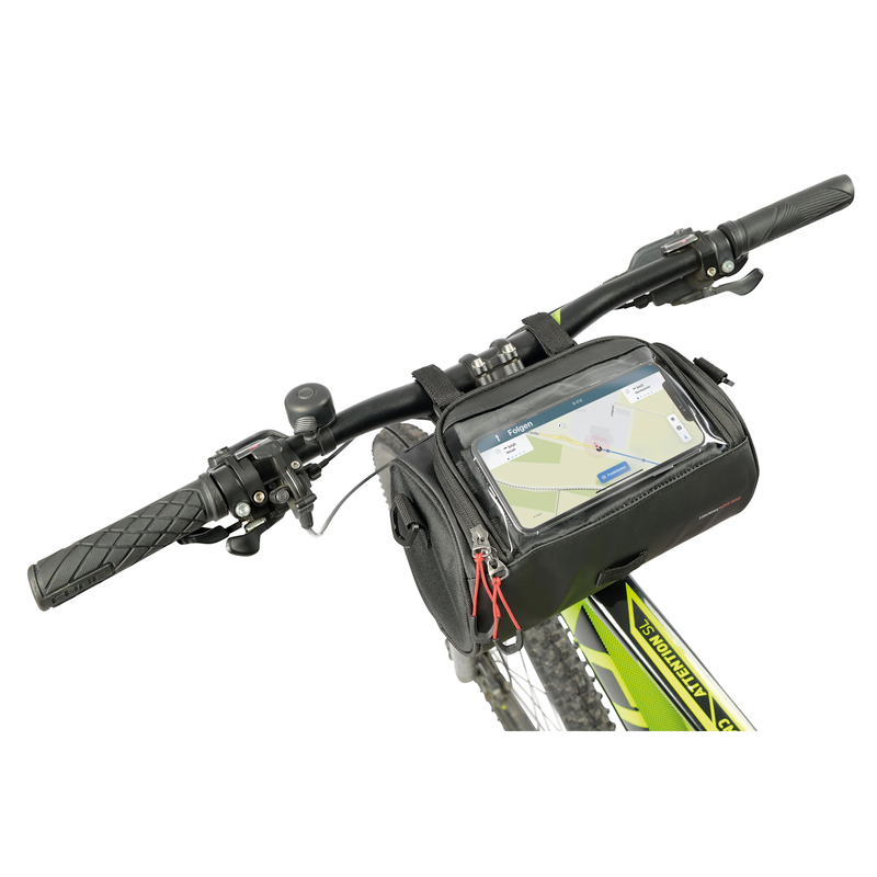 Have all your gadgets safely organised on your bicycle and you can even use your phone for map navigations thanks to the Troika Bicycle Bag. A waterproof organiser for your bike, detachable and with adjustable shoulder strap to take it with you wherever you go.