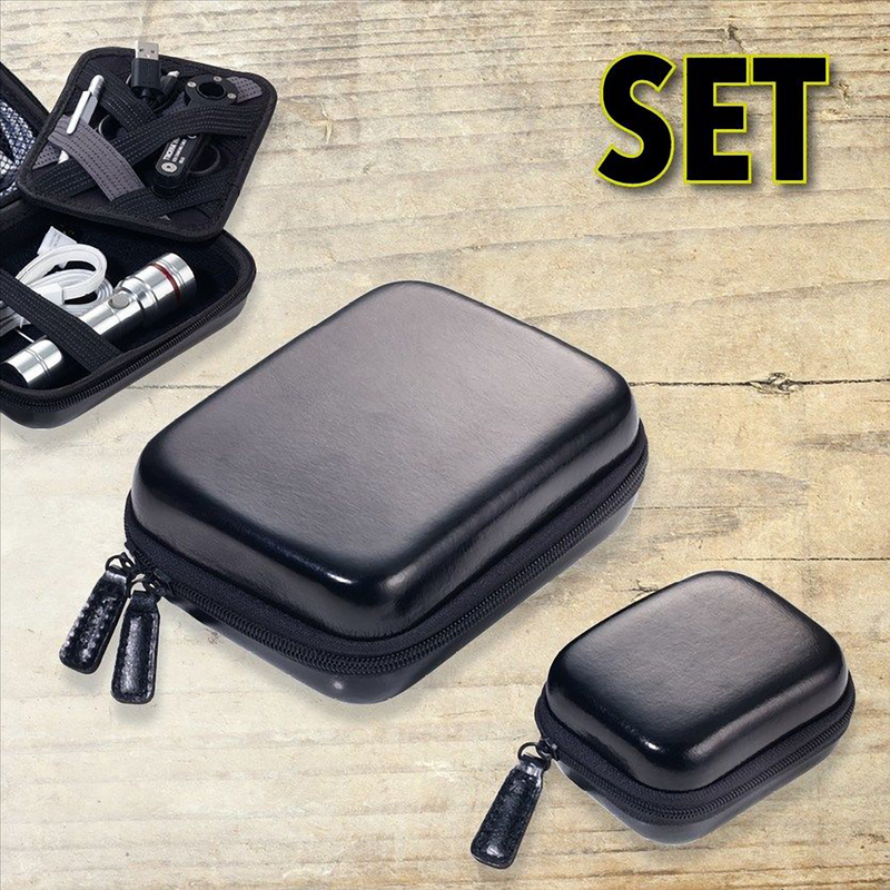 Troika Onpack set. This set gives you two durable and strong hardback cases that utilize space to let you bring all your electronics, cosmetics or travel accessories with you on the go.